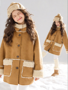 MUCMUKN | Warm Suede Lamb Faux Fur Patchwork Coat