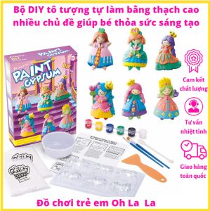 KÈM MÀU + CỌ VẼ + KHUÔN TƯỢNG- Bộ đồ chơi DIY Tô tượng tự làm bằng thạch cao nhiều chủ đề giúp bé thỏa sức sáng tạo