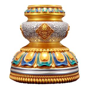 ZANGCUN | Resin Hand-Carved Colorful Decorative Turntable Base