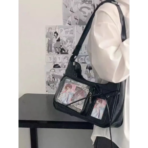Y2k Harajuku Shoulder Bag Women Korean Transparent Ita Bag School Crossbody Bag Female Japanese Designer Preppy Handbag Purse