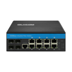 OLYCOM | Industrial Managed Gigabit Ethernet L2 Switch 8 X Gigabit Ports 4X SFP Slots DIN-Rail Mount IP40 with Vlan Qos LACP STP/RSTP