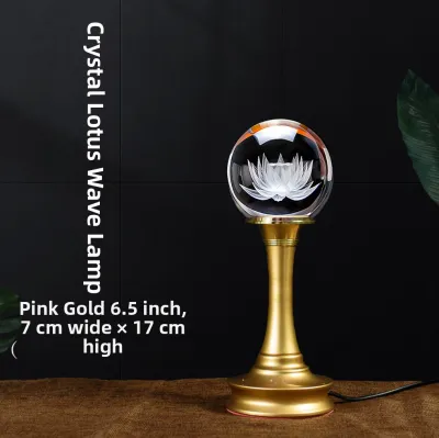 Crystal Lotus Light Buddha Lamp Home Electric LED Guanyin Lotus Light Wealth God Offering Buddha Lamp Altar Lamp