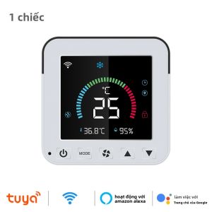 Tuya WiFi Thermostat Hệ Thống Điều Khiển Nhiệt Độ Thông Minh Bộ Điều Khiển Điều Hòa Không Khí IR Với Màn Hình Cảm Ứng LCD Nguồn Điện USB Tương Thích Với Google Home & Alexa