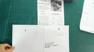 Rập giấy A4 cắt ghép may quần sooc bèo bé gái - AN10