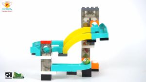 IQAngel Creative Block & Marble Run Toys Fast & Slow Fun/ Mainan Susun Balok DIY 58 pcs