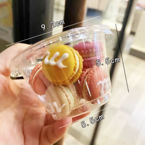 Mini Rainbow Macaron Cup Nướng Bao Bì Puff Bánh Ngọt Cốc Cầm Tay Hộp Bánh Ngọt Món Tráng Miệng Bao Bì Dụng Cụ Nấu Ăn Nhà Bếp