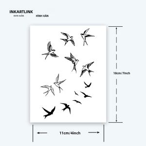 Nhãn Dán Hình Xăm Tạm Thời Chống Thấm Nước Flock Of Birds Hình Xăm Giả Bán Vĩnh Viễn Kéo Dài Tới 15 Ngày Dành Cho Lứa Tuổi Từ 14 Trở Lên