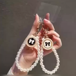 TWOL SHOP 1pcs Anti-lost Pearl Phone Lanyard chain Short Wrist Pendant Exquisite Phone Strap