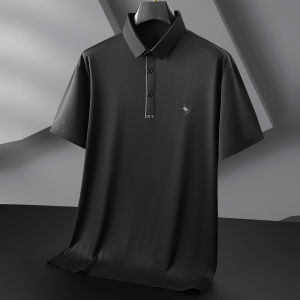 Summer plus Size Short Sleeve Polo Shirt Trendy Mens Plus-Size Lapel Loose Business Casual plus Size Men Short Sleeve T-Shirt