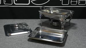 Set of 6 Chafing Dish 6.8L Food Warmer Buffet Food tray Stainless Steel Square With Fuel Alcohol Holder household