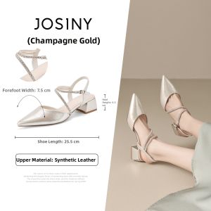 Josiny | High Heel Open Back Sandals Elegant Fairy Style Summer