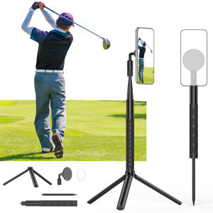 Golf Tripod Stand Magnetic Phone Holder Stand Outdoor Swing Fishing Insertion Photography Selfie Stick for Iphone 16 15 Android