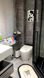 Hộp đựng giấy 2 ngăn gắn tường chất liệu nhựa trong suốt vân sóng kèm tượng thỏ decor trang trí siêu xinh