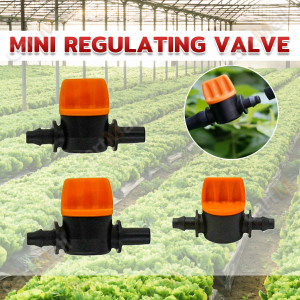 Mini Valve For 4/7mm Hose Irrigation Water Flow Control Valve With Barb