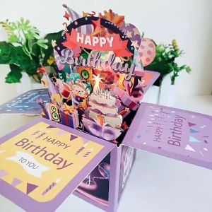 Pop Up Kartu Ucapan Ulang Tahun Anak Unik Lucu 3D