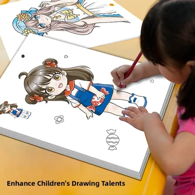 LFSHAONVXIN | Stress Relief Girls Coloring Book Educational Sketchpad for Children