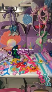 12pcs Mermaid Tail Theme Loot box Loot Bags Slap Band Slap Bracelets Mermaid Balloon Set Balloon Headband Stickers Paper Bags Table Cloth Under the sea Theme Birthday Party Baby Shower Gift Tags Souvenirs