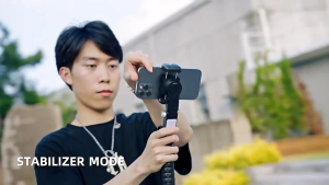 Q18 Gimbal Stabilizer Desktop Following the shooting Mode Smartphone Selfie Stick Tripod with Fill Light for Android IOS