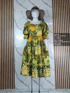 DRESS BERYL PENDEK//DASTER VARRA MOTIF KEKINIAN//DRESS PENDEK TERBARU HAWET//DASTER RAYON