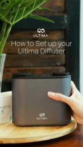 Ultima Dual Nozzle Aroma Diffuser | Aromatherapy Oil Diffuser with Ambient Light Black Silver