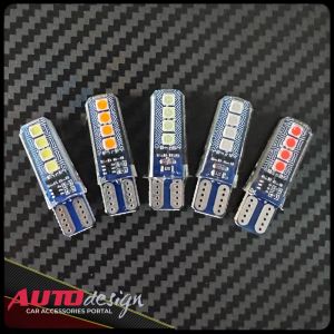 Lampu LED Jelly Kedip Flash Strobe T10 W5W Chip 3030 - 8 Mata 12V Super Bright