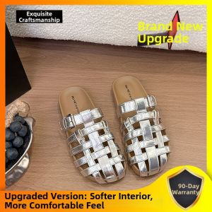 XUJIA | Vintage Thick Sole Slip-on Sandals Weave