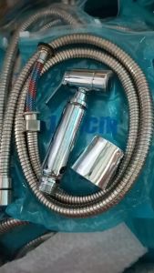 bộ vòi Xịt đồng thau xi mạ crom cao cấp + rài Xịt + dây sen inoxsus 304 ruột bố