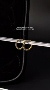 HB Jewelry DEI Hoop Earrings for Women Non Tarnish Hypoallergenic Non Fading Elegant Minimalist Everyday Wear Fashion Jewelry Hoop Earrings Stylish Accessory