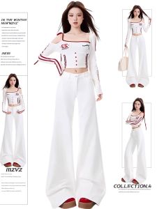 MZVZ | Quần Jeans Đen Thấp Mông Rộng Dưới