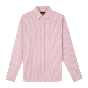 HetingHOME | Pink Ocean Trendy Striped Long Sleeve Shirt for Men