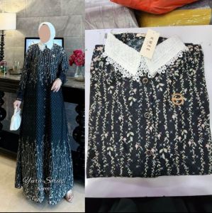 bintang exlusive gamis motif terbaru simple elegant kekinian Yura series produk Amore by Ruby terbaru edisi Yura dress