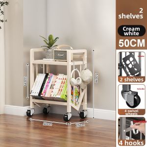Children Multi-tier Floor-standing Home Bookshelf Stainless Steel