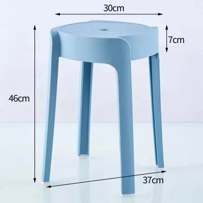 ZHENTAIYUAN | Stackable White Simple Plastic High Stool