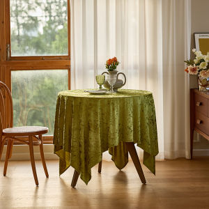 Luxury American Style Green Lace Round Tablecloth