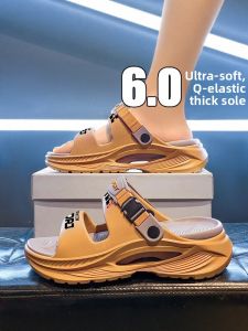 Mens Summer Outdoor Wear Anti-Slip Wear-Resistant Soft Bottom Sandals Two-Purpose Sports Big Size Beach Slippers