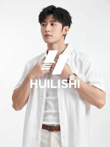 HUILISHI Men White Wrinkle Crinkle Texture Short Sleeve Shirt Breathable Loose Fit Lapel Casual Button Up Shirt With Chest Pocket Summer Daily Vacation Blouse