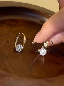 Original 18k Pawnable Saudi Gold Earrings Fashion Minimalist Mixed Small Earrings Set Simple Geometric Rhinestone Stud Earrings for Women Tiny Ear Studs Jewelry Butterfly Heart Earrings Hypoallergenic