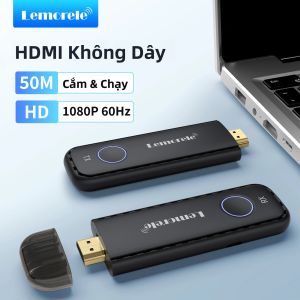 Lemorele 50M Không Dây HDMI Thu Phát 1080P Màn Hình Dongle Extender AV Adapter Dành Cho Laptop Tivi Máy Chiếu Màn Hình