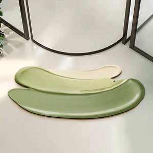 Arc Bathroom Mats Toilet Door Mat Diatom Ooze Floor Mat For Home Shower Room Water-Absorbing Non-Slip Mat