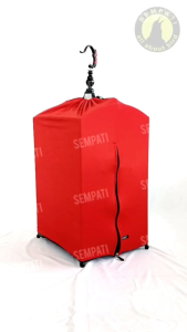 SEMPATI Krodong Kerodong Sangkar Kandang Kotak Single Kaos PE Tebal ECO Kelambu Kain Penutup Sangkar Burung Kacer Kenari Cucak Ijo 1 Satu Sleting Resleting
