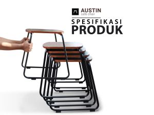 Kursi Café Kursi Kafe Bangku Kursi Baso Kursi Kantin - Seahorse AUSTIN T45 Minimalis Besi Powder Coating