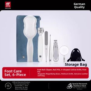 ZWILLING | Foot Nail Clippers with Magnifier and Dead Skin Remover 4pc Set
