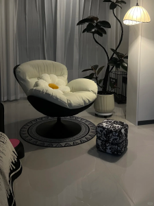 Modern Italian Designer Single Sofa Rotating Leisure Chair Living Room Balcony Home Use Lazy Sofa Chair Simple Style