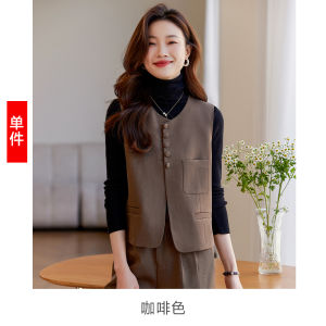 Caramel Short Vest Top Womens Outerwear Set 2025 New Spring Autumn Fashion Elegant Style Small Size High-End Feeling