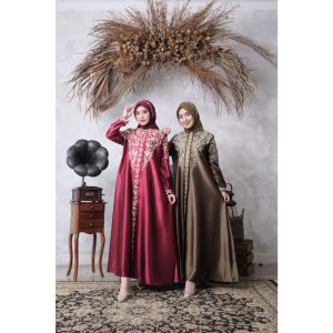 Gamis wanita terbaru 2023 Gamis Bordil trendy Gamis Kristal Premium