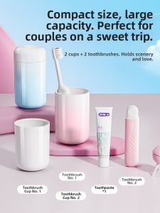 ECEJU | Travel Antibacterial Toothbrush Cup Set