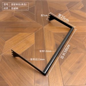 White AA Column Clothing Display Rack Side Hanging round Tube U-Shaped Horizontal Bar Clothes Hanger Show Hardware Props