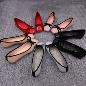 2024 New Autumn Summer Flat Heel Korean Style Color Block Womens Shoes Soft Bottom Versatile Trendy Ballet Flat Shoes