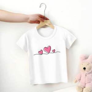 KAOS ANAK CEWEK MOTIF LOVE USIA 2-10THN KAOS LENGAN PENDEK ANAK PEREMPUAN LOVE