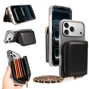 Faux Leather Phone Case for Samsung S26 S25 S24 S23 S22 S21 20FE Plus Ultra Luxury Zipper Wallet Scratch-Resistant Stylish cover